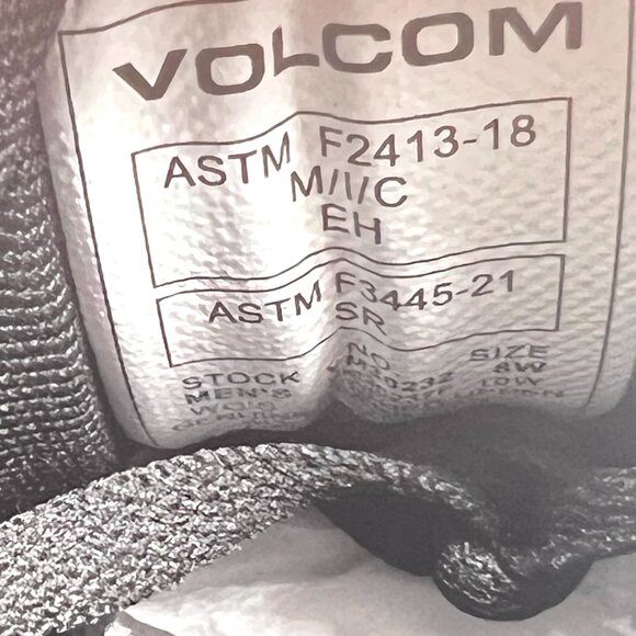 10W 10 WIDE WIDTH Volcom Composite Toe Wedge Sole Metal Free Work Shoe VM30232 - Picture 12 of 15